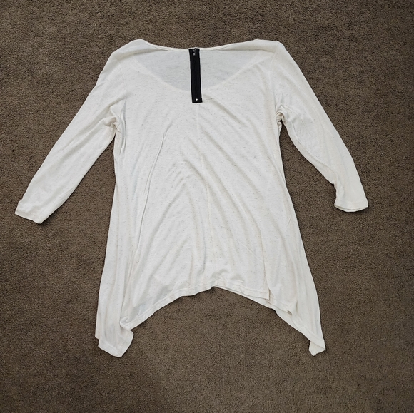 Ivory/Black Hamsa Eye Tunic Top, Women's M - Picture 5 of 11